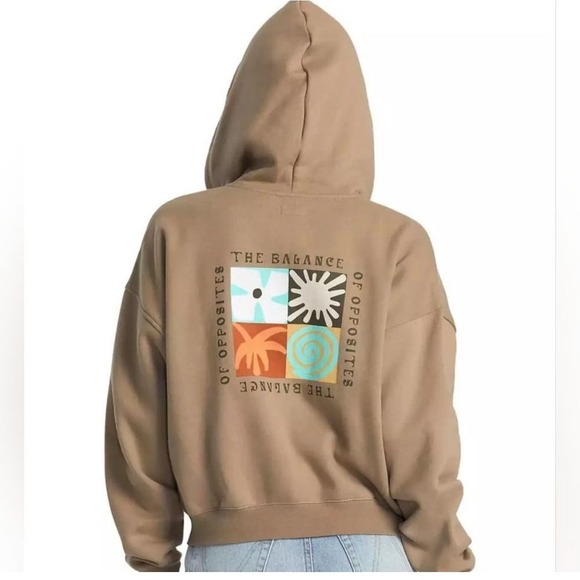 RVCA The Balance Of Opposites Full Zip Hoodie Sweatshirt - Women's Medium - Picture 1 of 10
